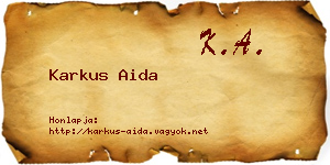 Karkus Aida névjegykártya